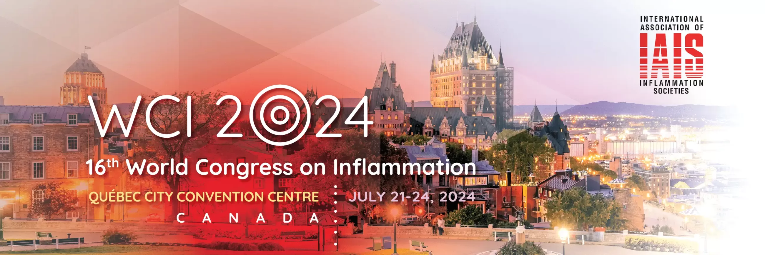 16th World Congress on Inflammation, Québec City Convention Centre, July 21-24, 2024.